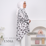 Emma Pocket Shirt (Monochrome Floral)