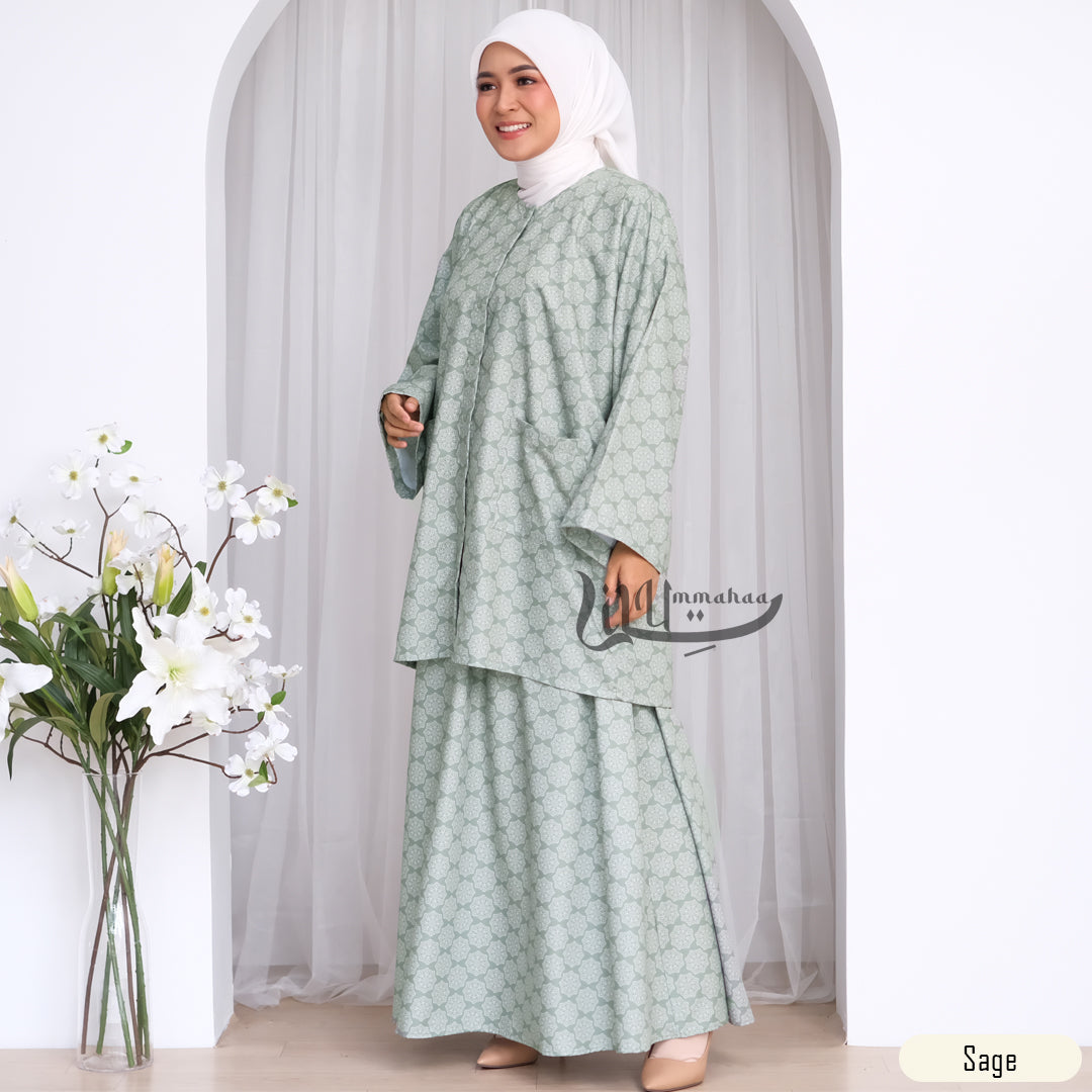 (Klasique Raya) Yuna Skirt Set