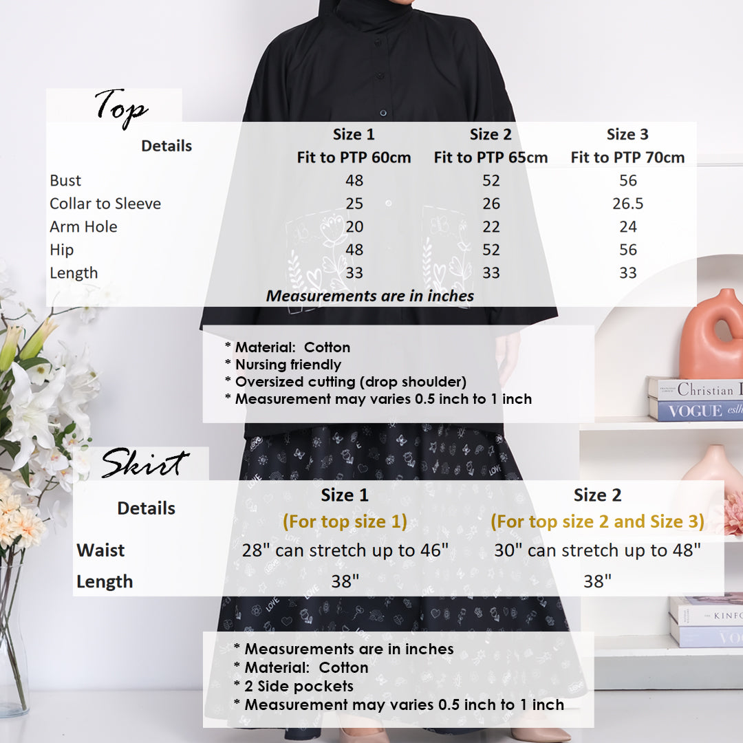 Doodle Set (Top and Skirt)